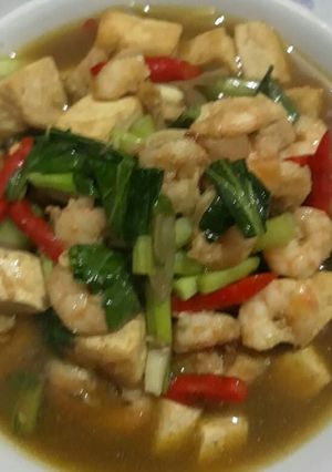 Foto resep Udang tahu saus tiram