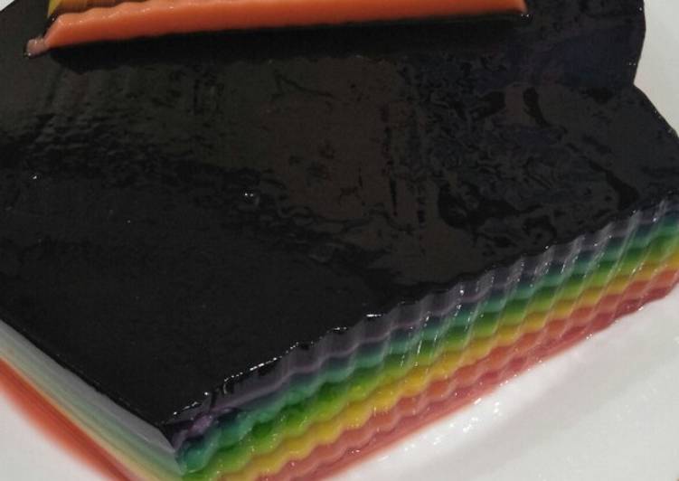 Bahan Puding jelly rainbow | Langkah Membuat Puding jelly rainbow Yang Lezat Sekali