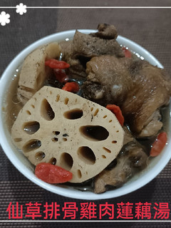 仙草排骨雞肉蓮藕湯(簡單料理) 的食譜成品照片