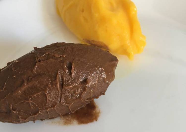 Helado de mousse de chocolate (vegan - sin lactosa)