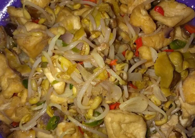 Tumis taoge tahu & hati ampela Tumis taoge tahu & hati ampela
