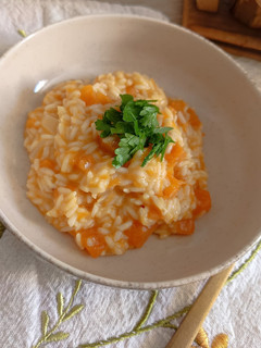 Una foto de Pumpkin & Cheese Risotto // Risotto otoñal de Calabaza y Queso