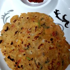 A picture of Sindhi special jowar bhakri (chairo dhodho).