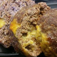 A picture of Spicy Cheddar Stuffed Mini Meatloafs.