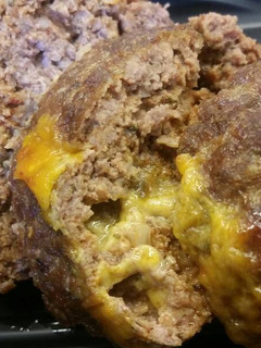 A picture of Spicy Cheddar Stuffed Mini Meatloafs.