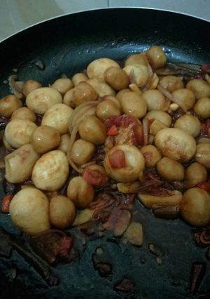 Foto resep Asam manis telur puyuh dan bakso ayam