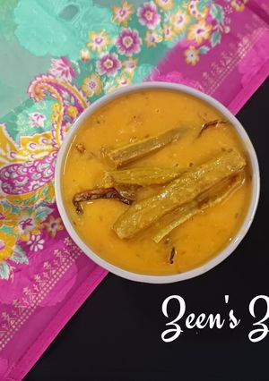 A picture of Drumsticks Khatti Daal.