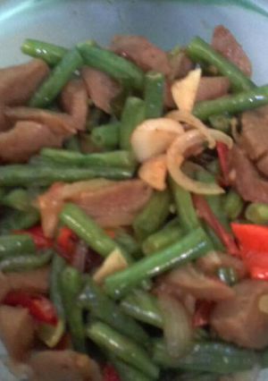 Foto resep Tumis kacang panjang + bakso