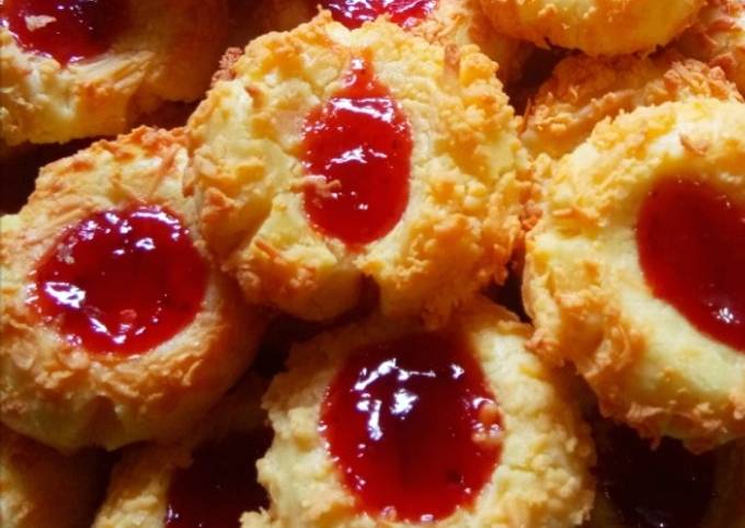 Strawberry Thumbprint Cheese Cookies