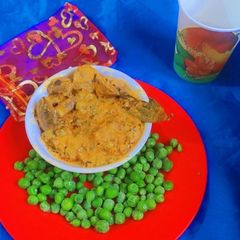 Mushroom matar restaurant style A picture of Mushroom matar restaurant style.