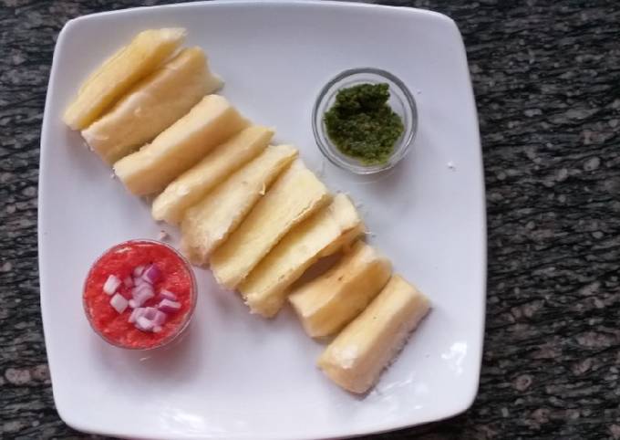 Boiled Cassava Chips#Boiled or steamed snacks Challenge