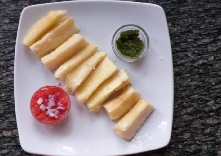 Recipe of Favorite Boiled Cassava Chips#Boiled or steamed snacks Challenge