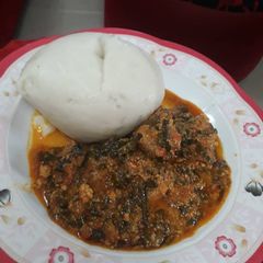 Egusi soup A picture of Egusi soup.