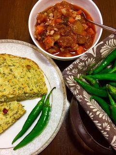 عکسی از دستور کوکو سیب زمینی و مرغ رژیمی در فر