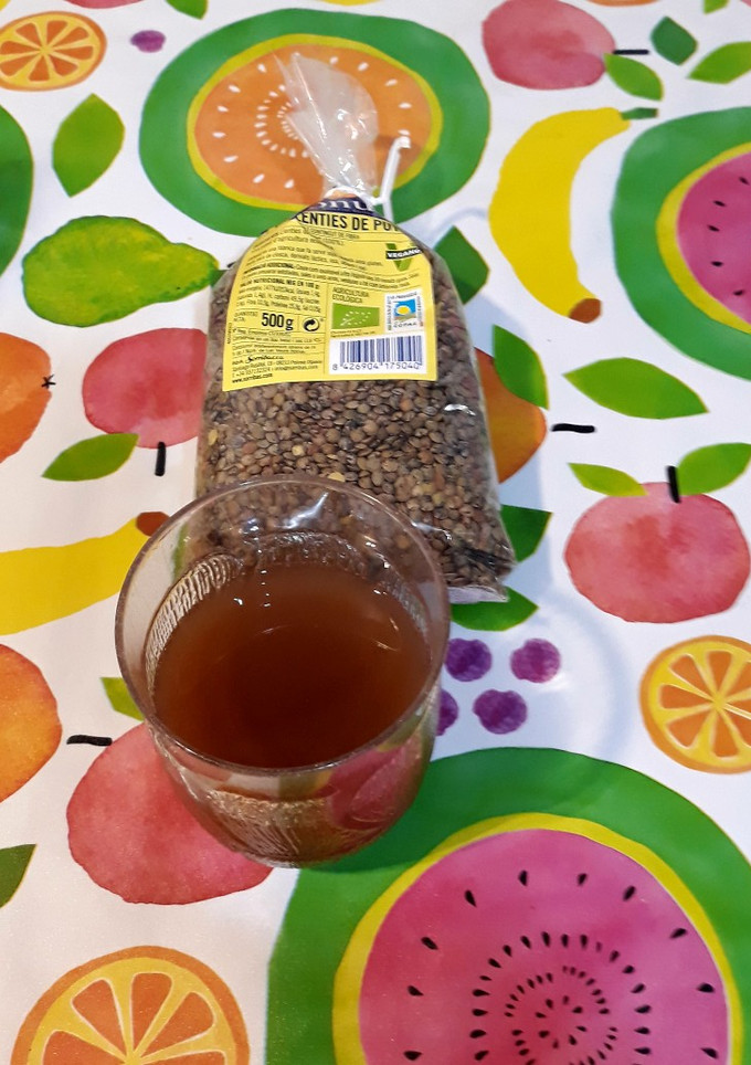Una foto de Jugo de lentejas germinadas