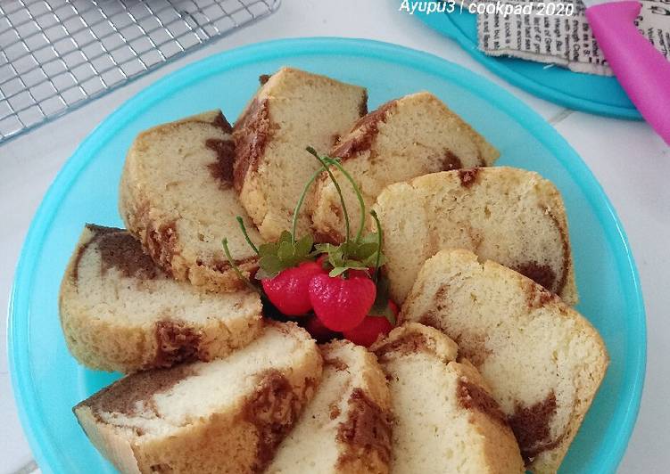 Cara mengolah ❤Marmer Cake Putih Telur Anti Gagal