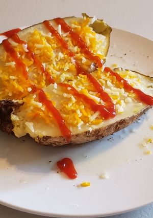 氣炸鍋-烤馬鈴薯【10分鐘】【早餐】【美式】【簡餐】 的食譜成品照片