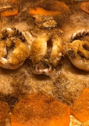 Foto di Seppioline su letto di zucca gratinate!