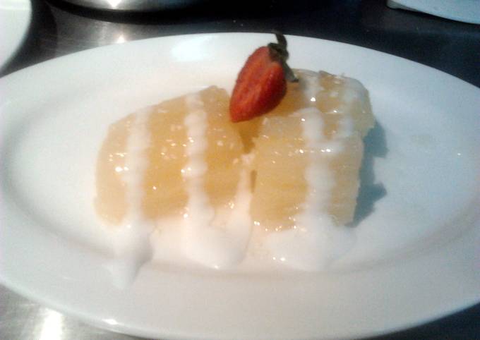 Recipe of Delicious cassava in syrup