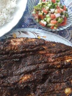 عکسی از دستور ماهی کبابی تنوری