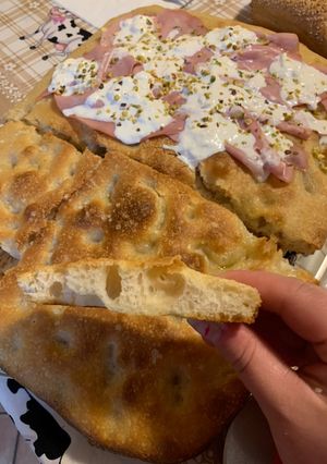 A picture of Long-Rise Focaccia with Sourdough Starter.