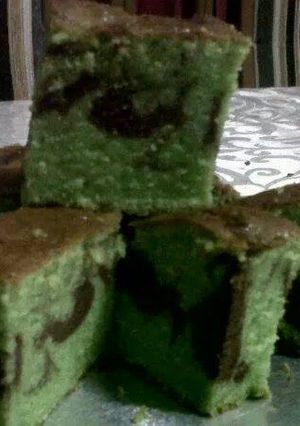 Foto resep Marmer cake pandan
