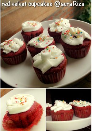 Foto resep red velvet cupcake