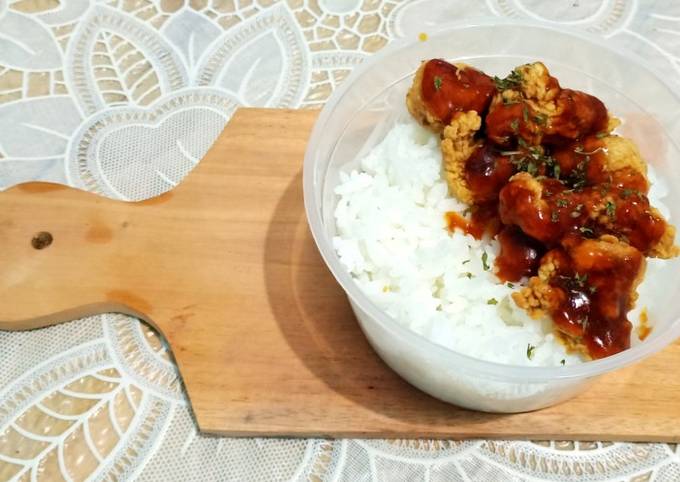 Resep Chicken BBQ Rice Bowl oleh Intan Ayu Nugraheni - Cookpad