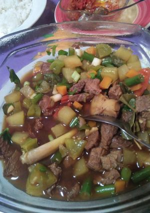 Foto resep Asem-asem Daging Buncis Wortel