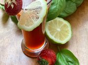 Une photo de jus fraise