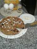 Torta de plátano macho, con coco y pasas de uvas!