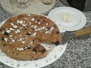 Una foto de torta banano integral