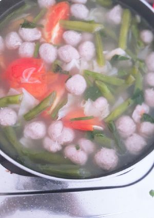 Foto resep Sayur sop baso simple