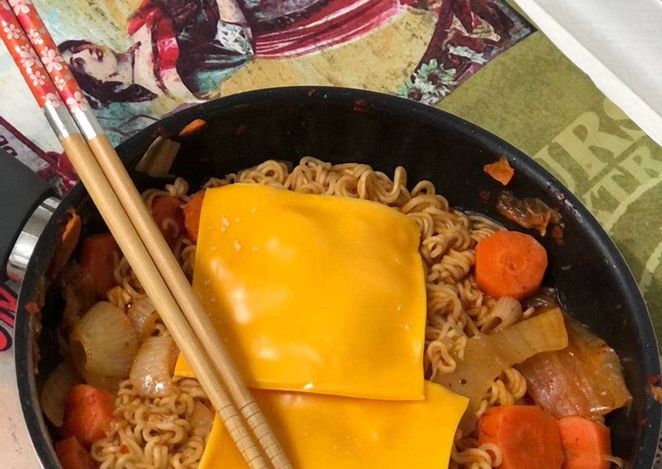 Yakisoba con aceite de sésamo