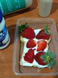 Cream Cheese & Strawberry Sandwich (Soft Sourdough Loaf Bread)