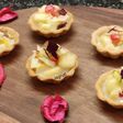 Sweet Mini Tart Filled With Fruit Custard Pudding(Fruit Tart)!!
