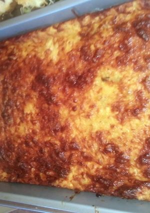 A picture of Green Chili Cornbread Casserole.