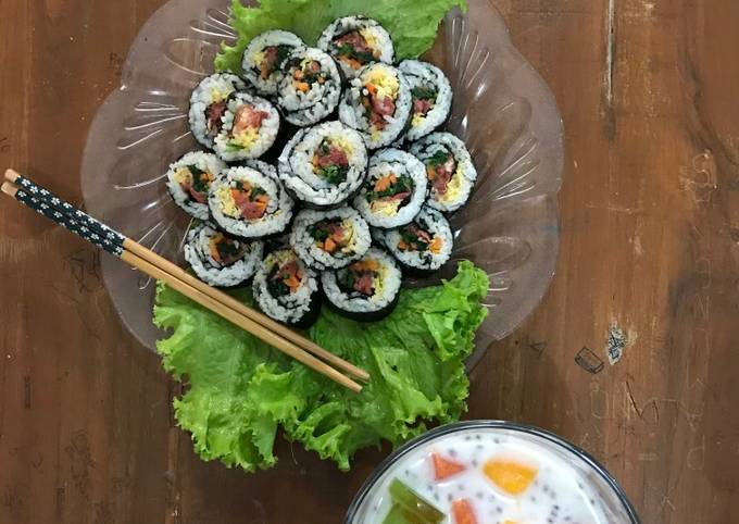 Cara membuat Gimbab dan Cocktail Buah Cara membuat Gimbab dan Cocktail Buah