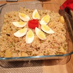 Matar aloo pulao A picture of Matar aloo pulao.