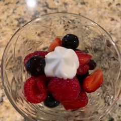 Fresh Fruit with Cool Whipped Topping A picture of Fresh Fruit with Cool Whipped Topping.
