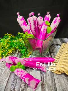 Foto resep Es Lilin Naga Yogurt