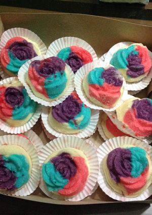 Foto resep Bolkus mawar rainbow