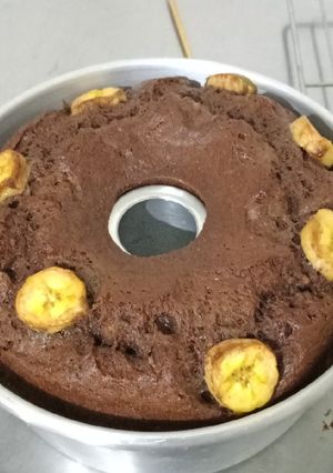 Foto resep Bolu Pisang Coklat Panggang (No Mixer)