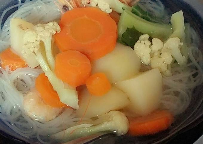 Resep mie hun udang sayur yang Lezat Sekali