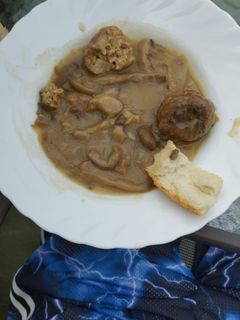 Una foto de Albóndigas de "merluza" con azafrán