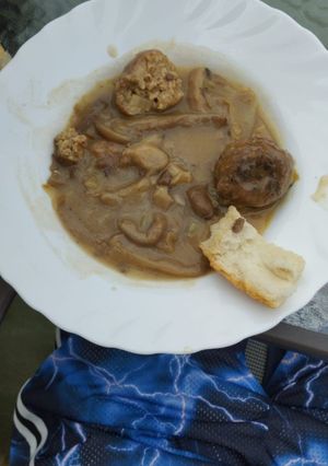 Una foto de Albóndigas de "merluza" con azafrán