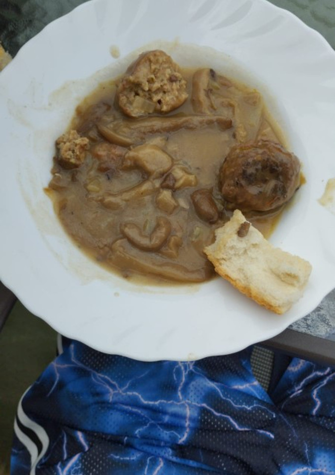Una foto de Albóndigas de "merluza" con azafrán