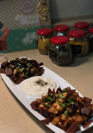 صورة لوصفة فتة باذنجان وبطاطس بطريقتي 🥗✨