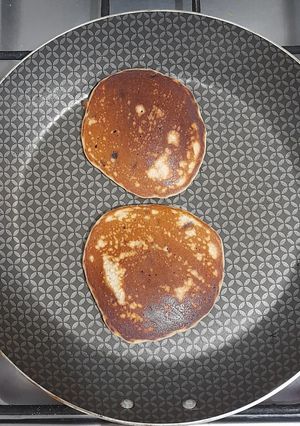 Una foto de Pancakes de avena y chip de chocolate