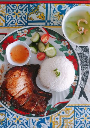 Hình của món Sườn nướng ngũ vị.